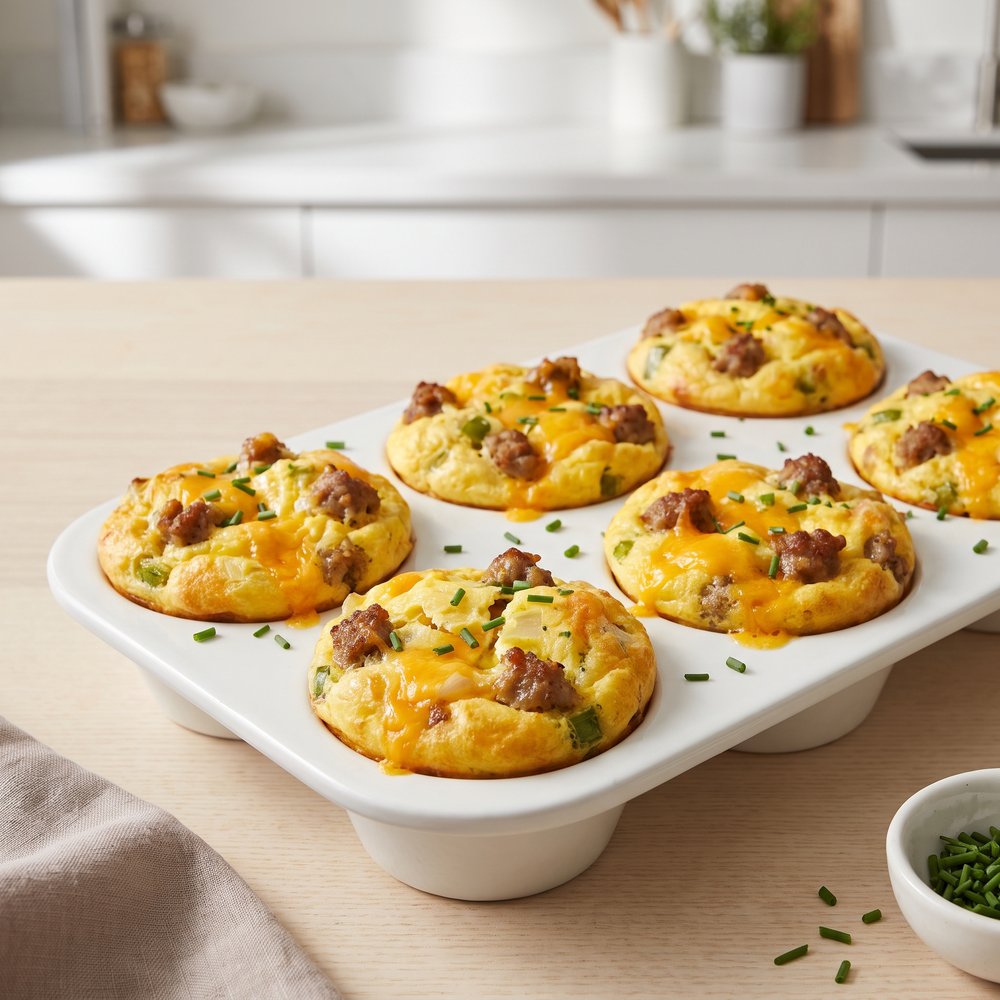 Egg and Sausage Breakfast Muffin Bites