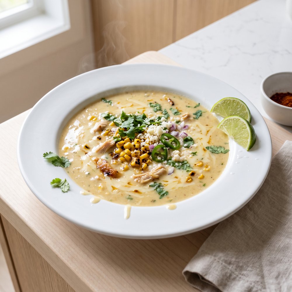 Elote-Inspired Corn Chowder