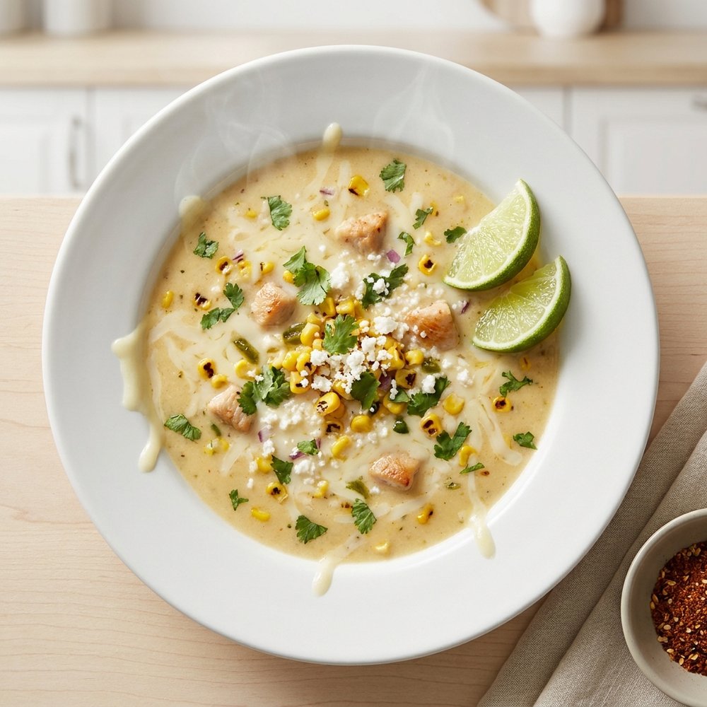 Elote-Inspired Corn Chowder