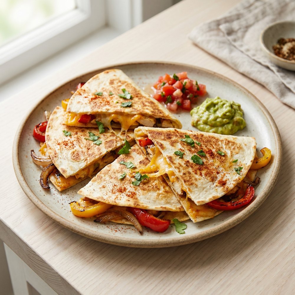 Cheesy Chicken Fajita Quesadillas