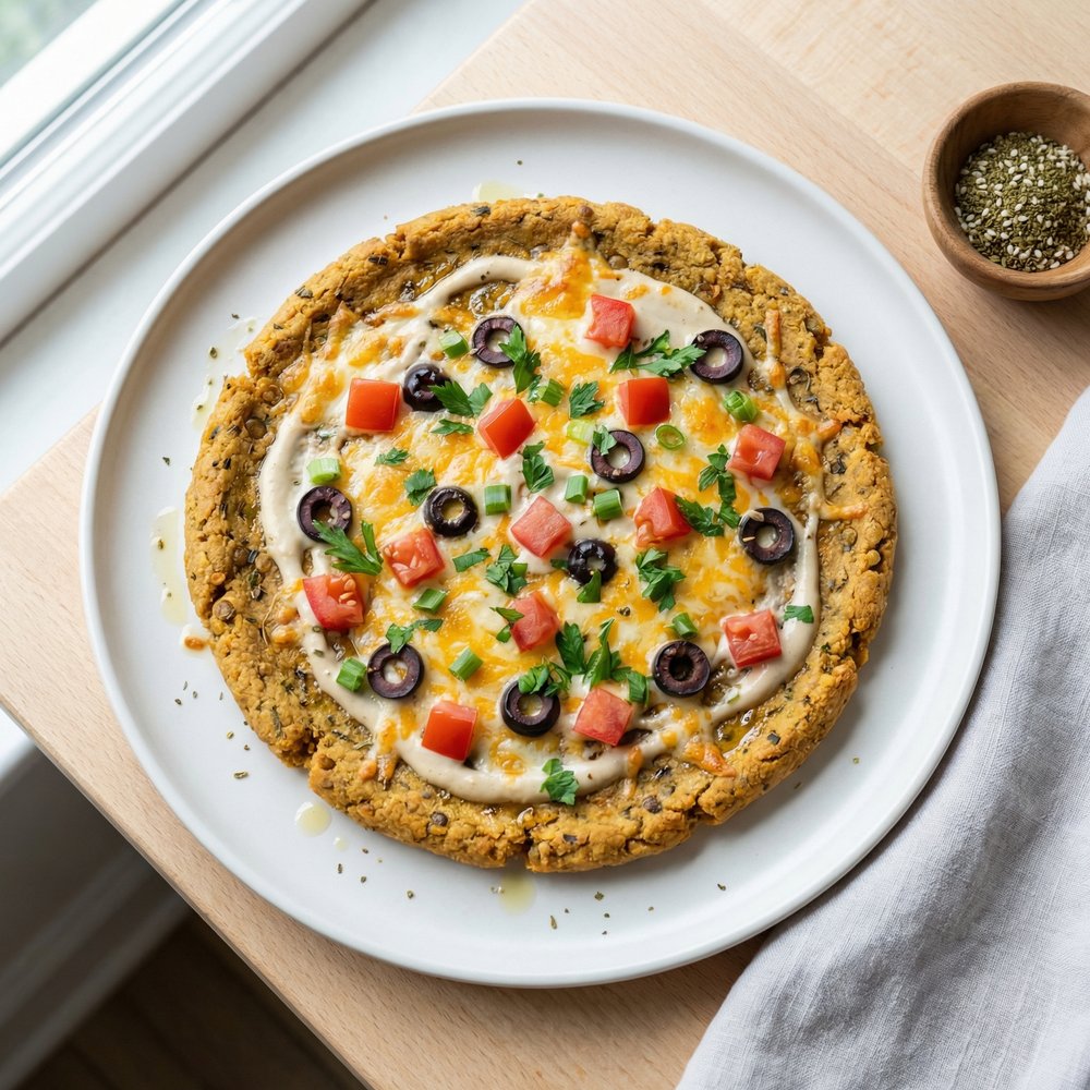 Red Lentil Falafel-Style Pizza