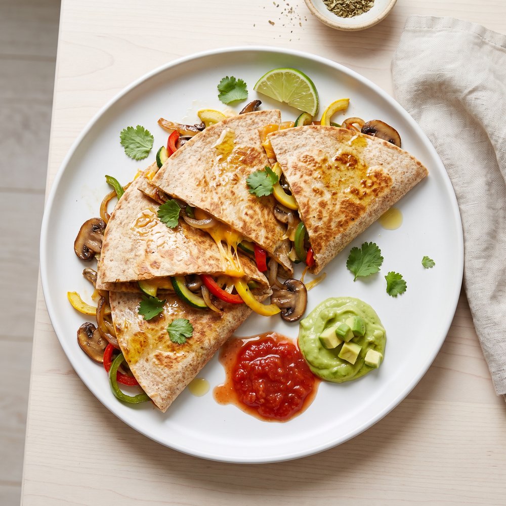 Farmer's Market Vegetarian Quesadillas