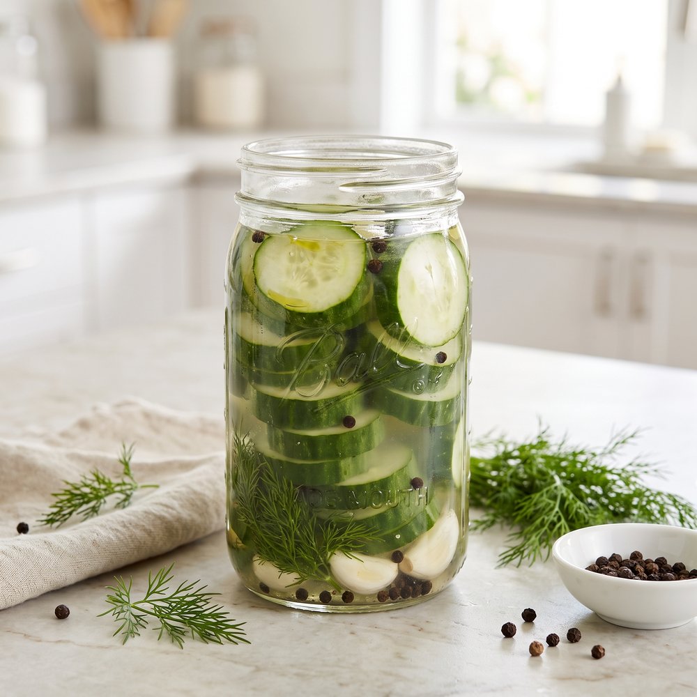 Fast and Crunchy Fridge Dill Pickles