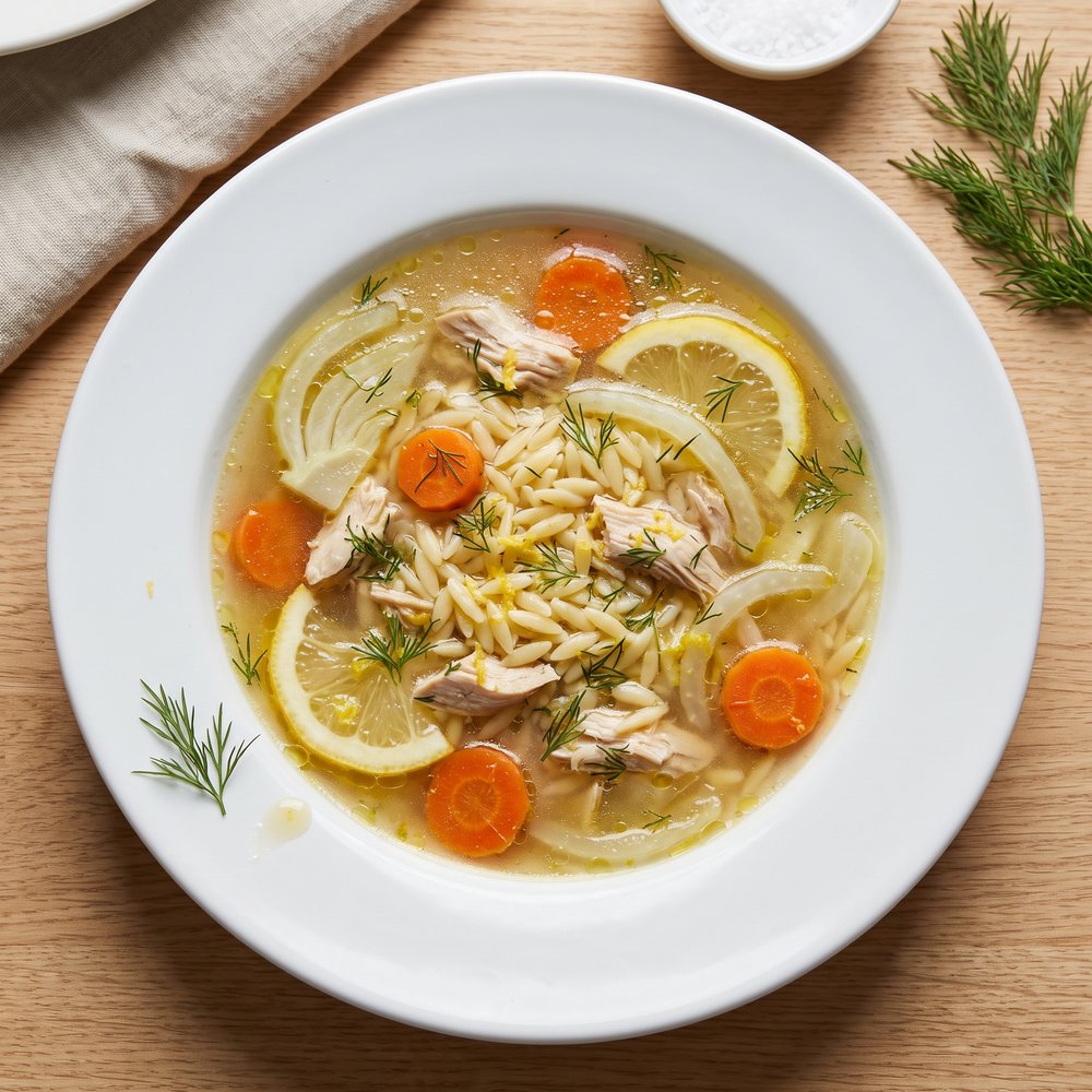 Fennel-Lemon Chicken Orzo Soup