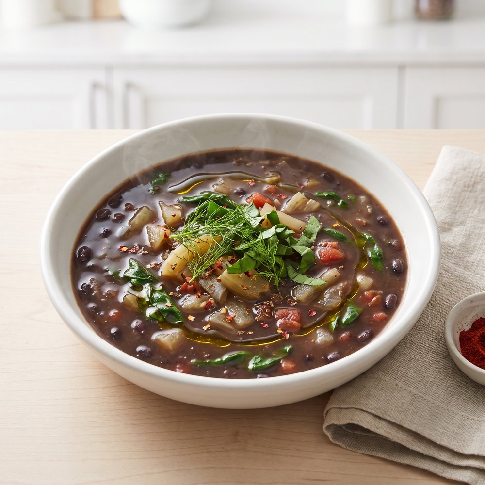 Fennel and Black Bean Soup