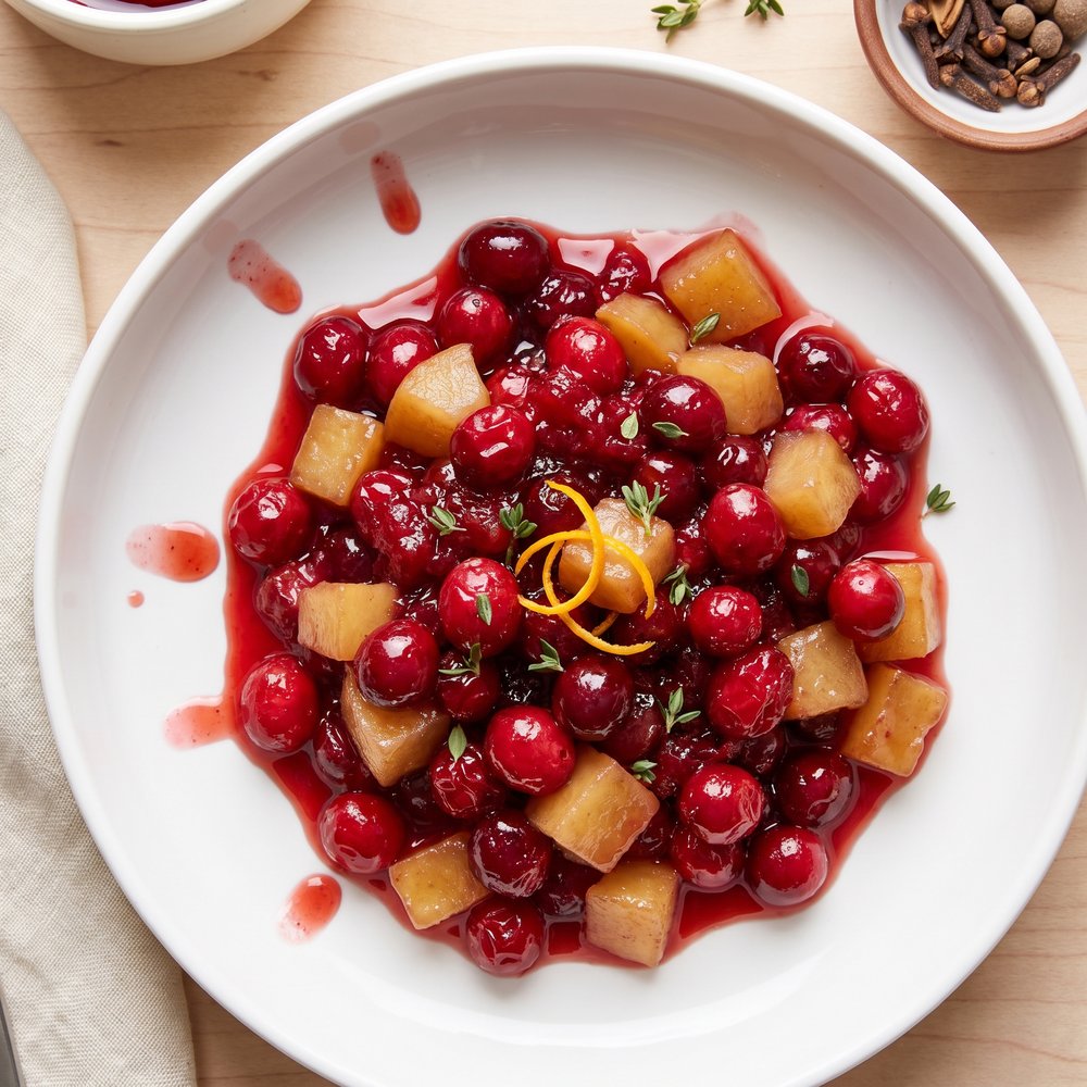 Festive Cranberry–Apple Compote