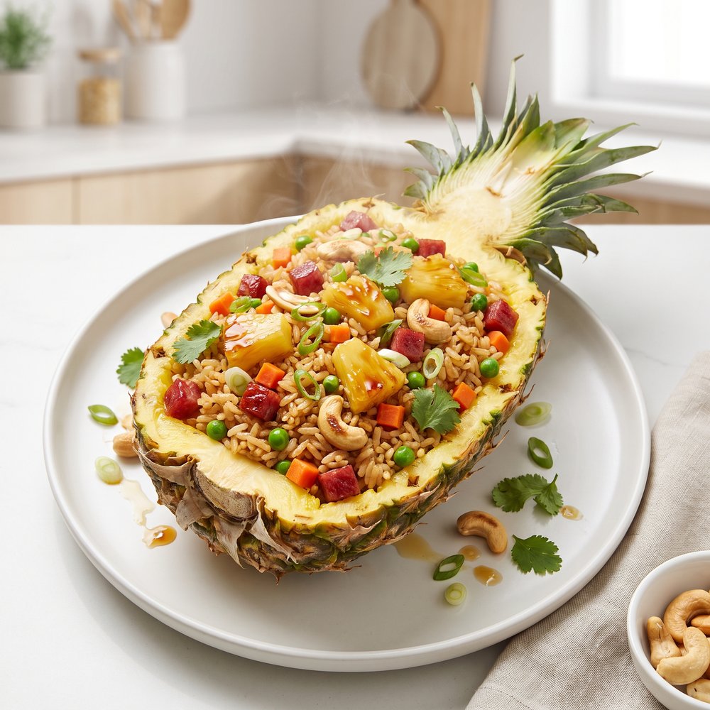 Festive Pineapple-Baked Fried Rice for Lunar New Year