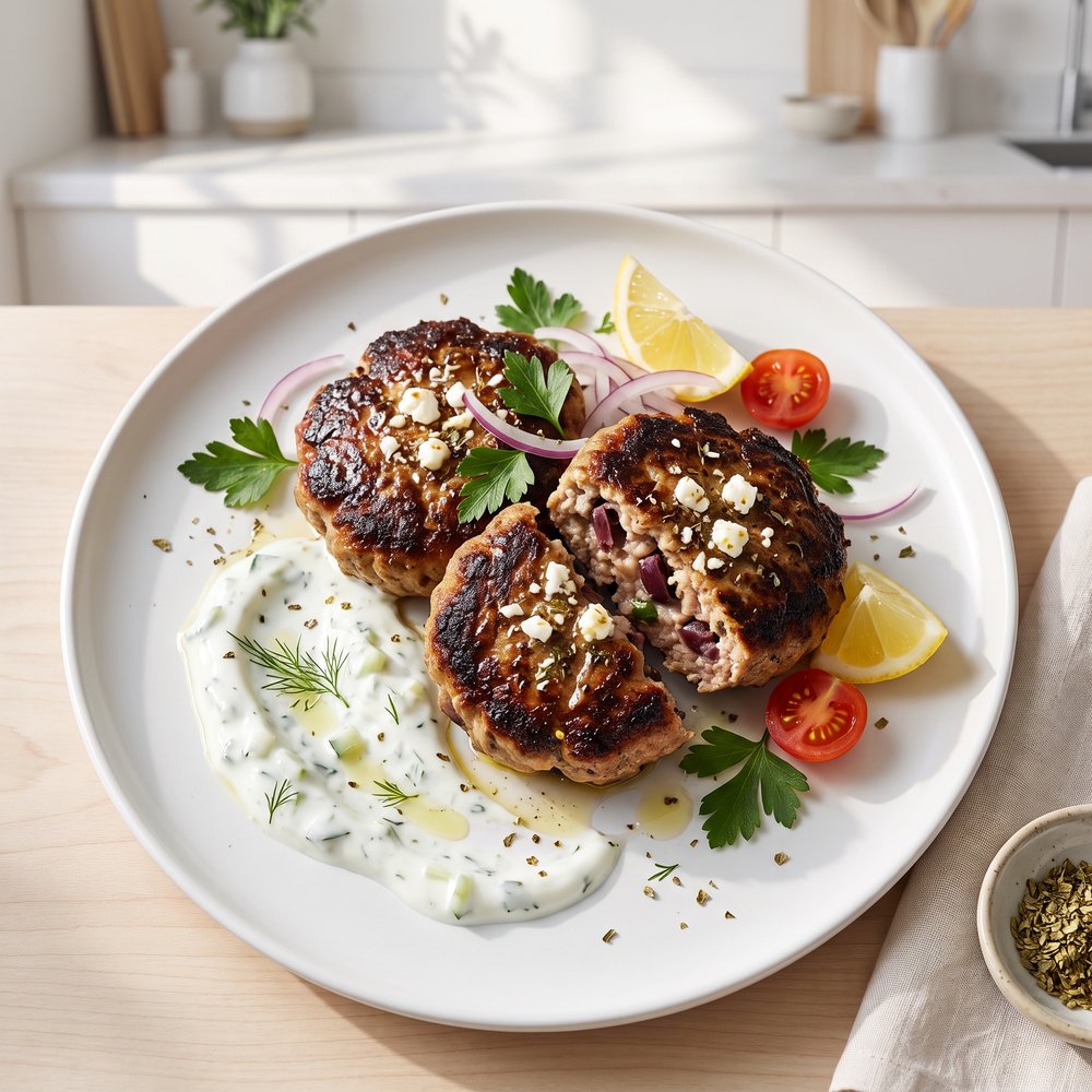 Feta Cheese Turkey Burgers