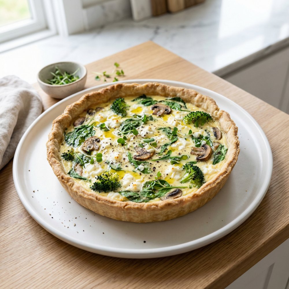 Feta Veggie Quiche