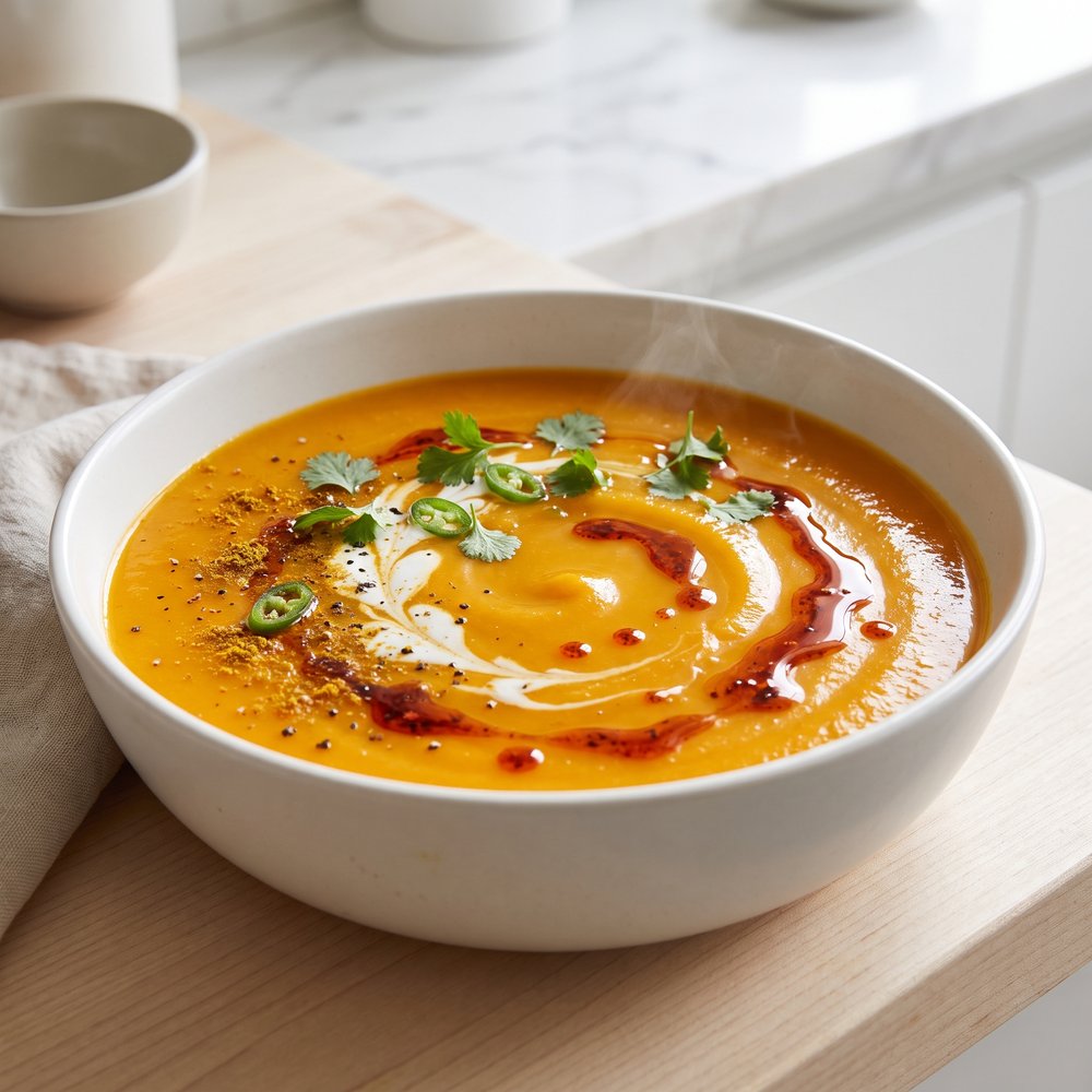 Fiery Butternut Squash & Carrot Soup
