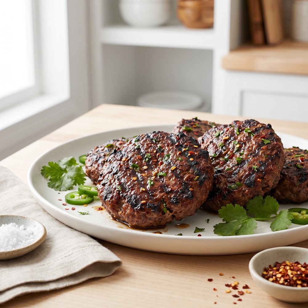 Fiery Chile Burgers
