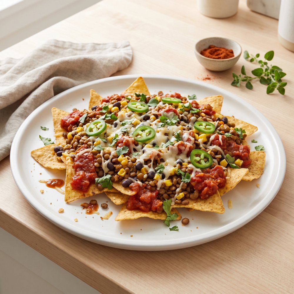 Fiery Lentil Sheet-Pan Nachos