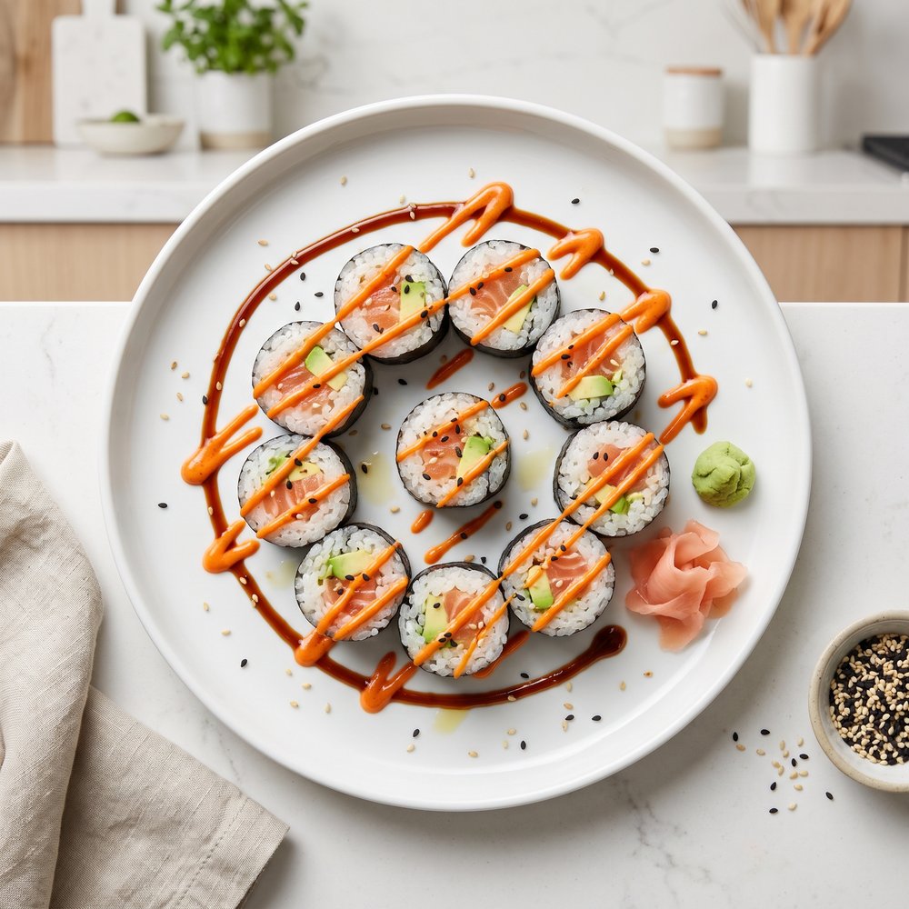 Fiery Salmon Maki Rolls