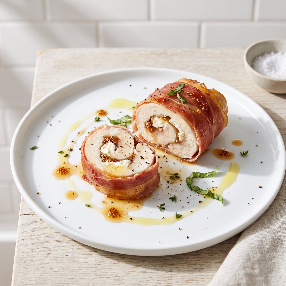 Fig and Goat Cheese–Stuffed Chicken Wrapped in Prosciutto