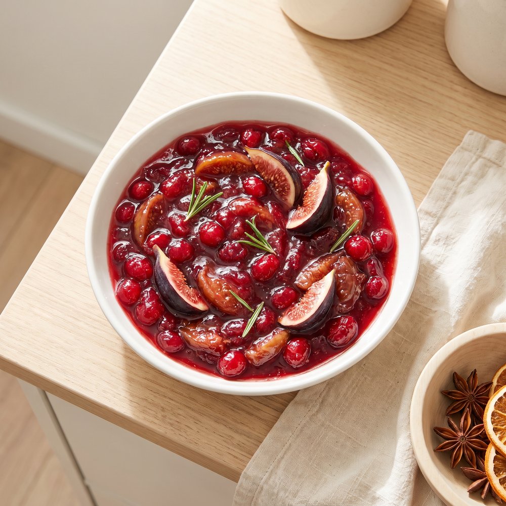 Fig and Rosemary Cranberry Sauce
