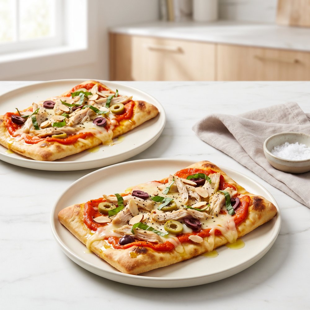 Flatbreads with Red Pepper–Almond Sauce