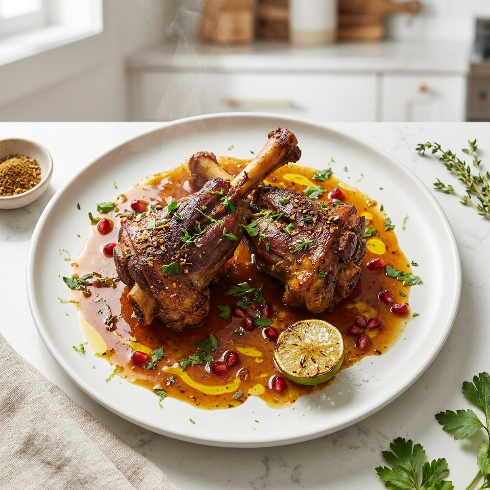 Flavorful Persian Braised Lamb Shanks