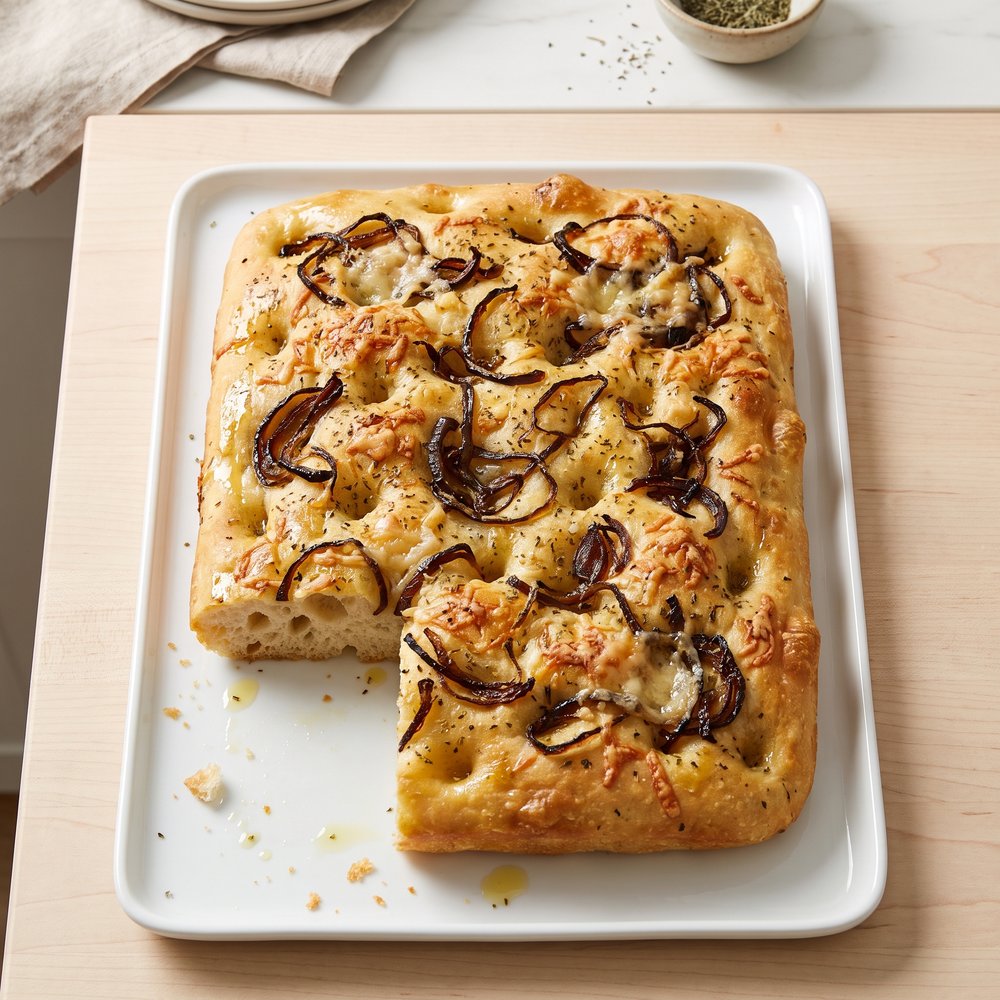 Focaccia Inspired by French Onion Soup