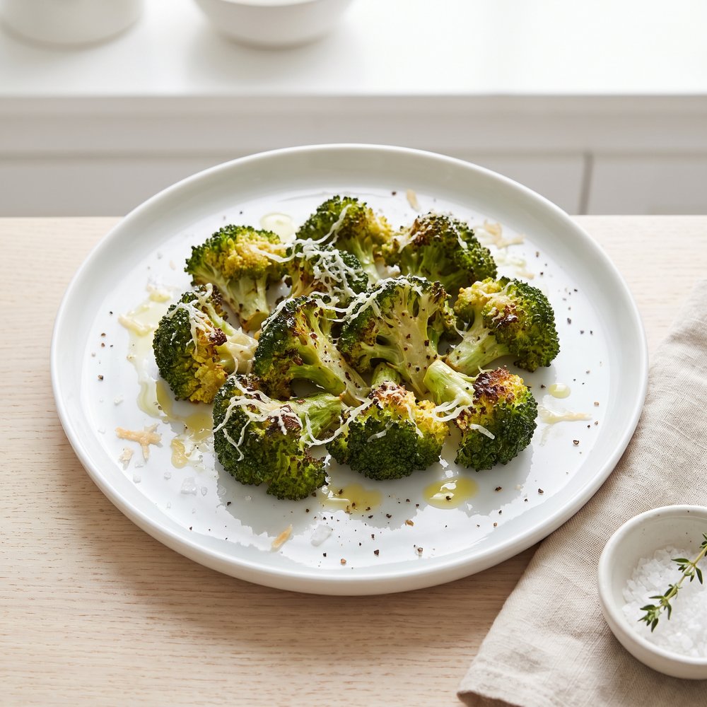 Foil-Baked Broccoli with Parmesan