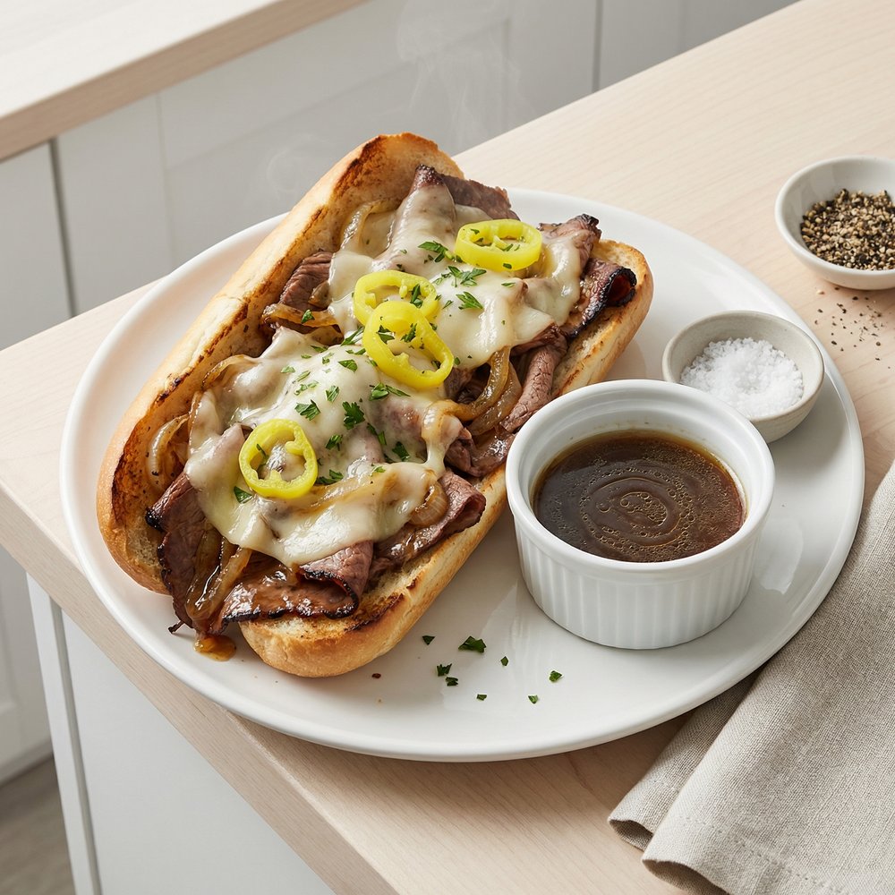 Dripping Roast Beef Sandwiches with Melted Provolone