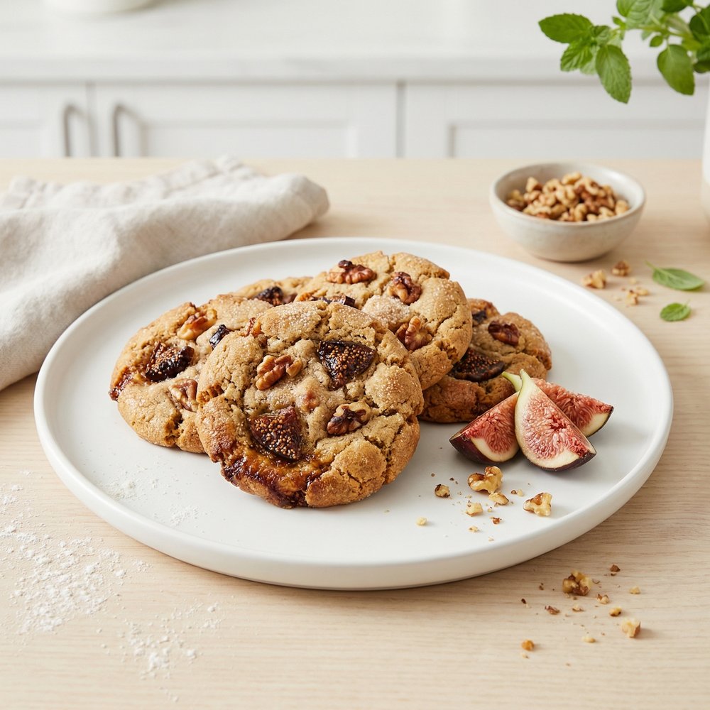 Tender Fresh Fig Walnut Cookies
