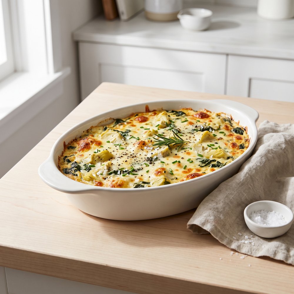 Fresh Spinach and Artichoke Alfredo Dip
