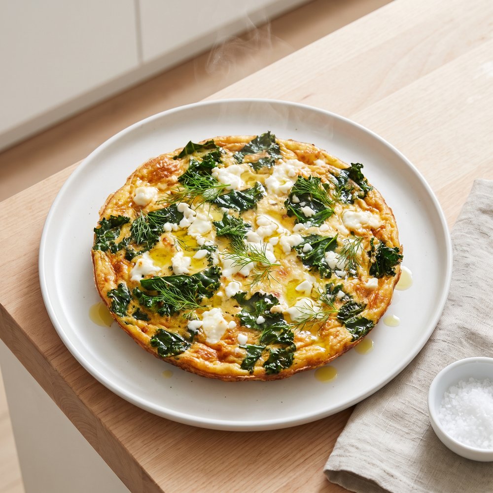 Frittata with Kale and Fennel Fronds