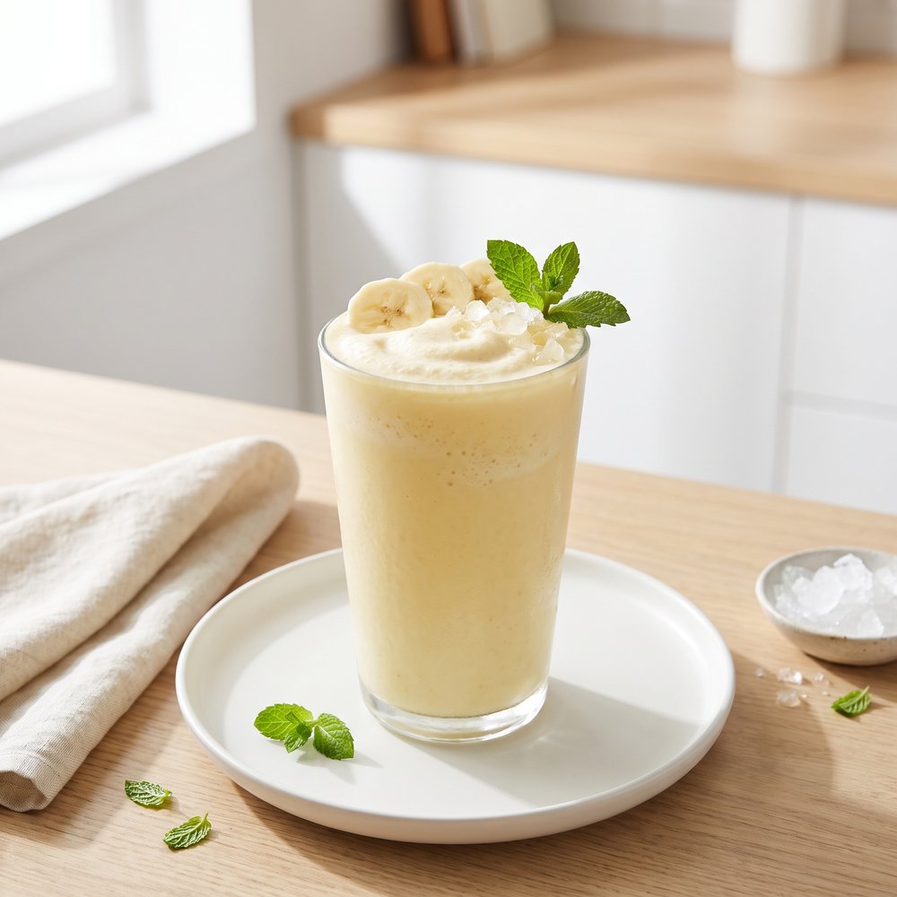 Frosty Banana Milkshake