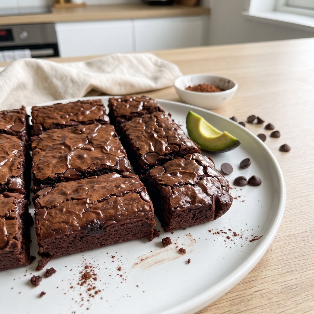 Fudgy Black Bean–Avocado Brownies