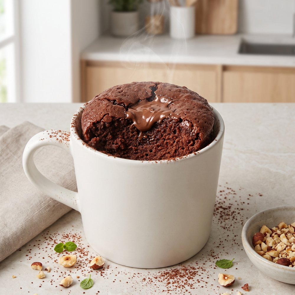 Fudgy Nutella Mug Cake