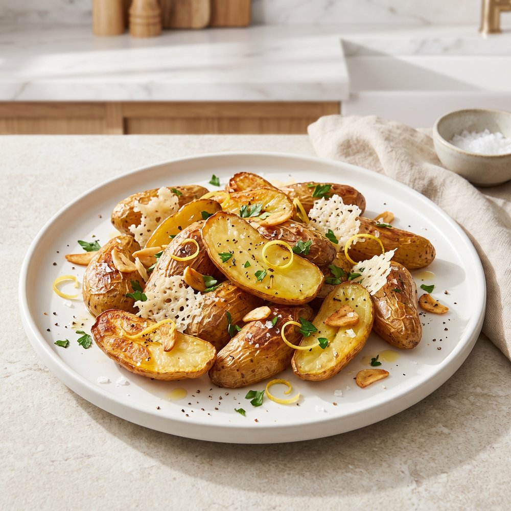 Garlic-Parmesan Roasted Fingerling Potatoes