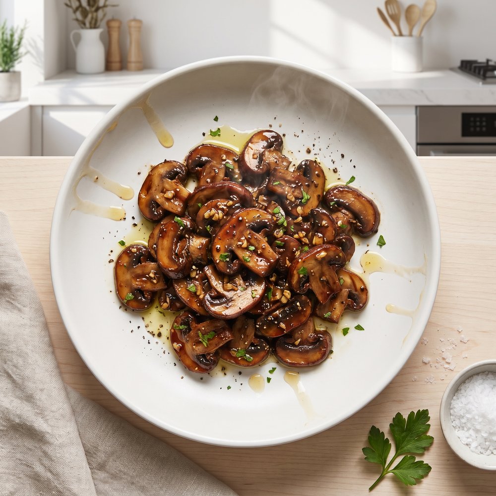 Garlic Balsamic Sautéed Mushrooms