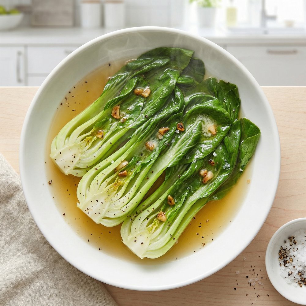 Garlic-Butter Baby Bok Choy