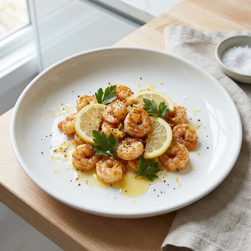 Skillet Butter-Lemon Shrimp