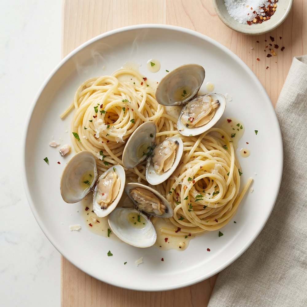 Clam Spaghetti with Garlic Butter