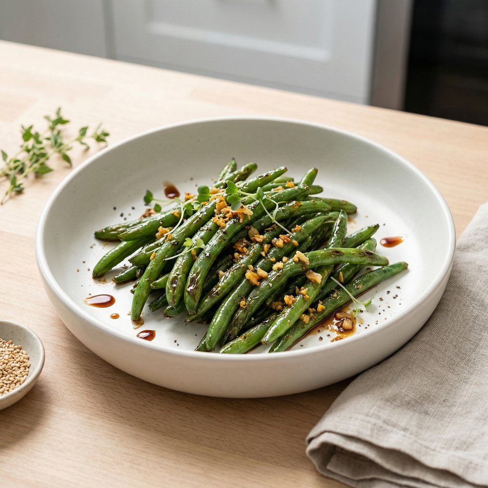 Stir-Fried Chinese Green Beans with Black Bean Sauce