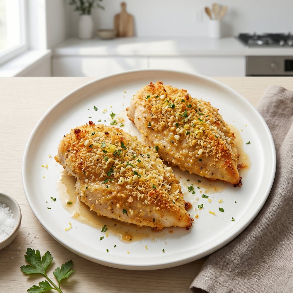 Parmesan-Crusted Garlic Chicken Breasts