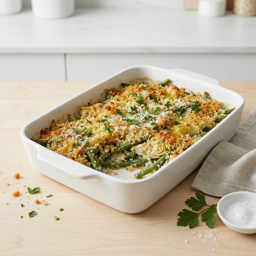 Italian-Style Green Bean and Artichoke Casserole