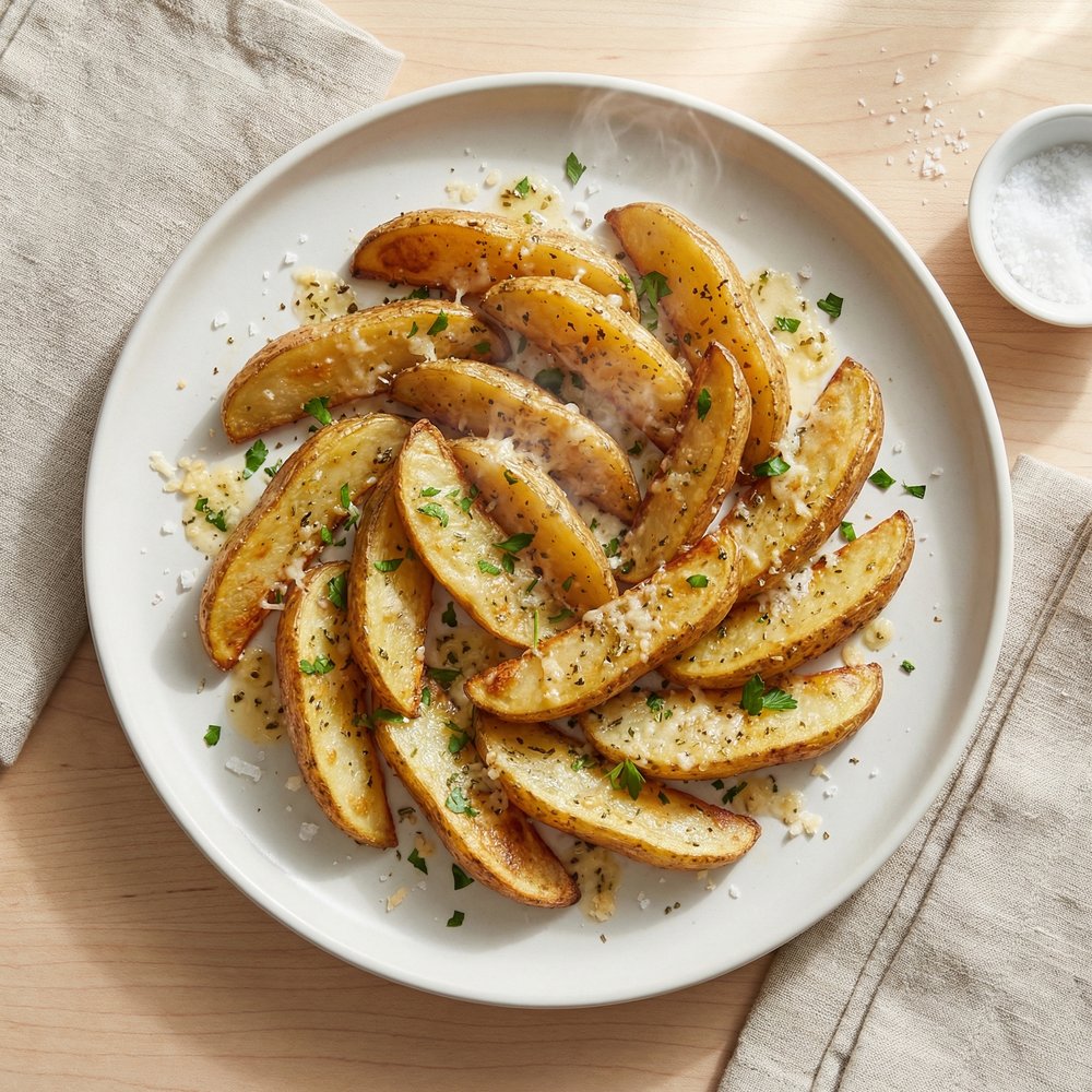 Air Fryer Garlic-Parmesan Potato Wedges