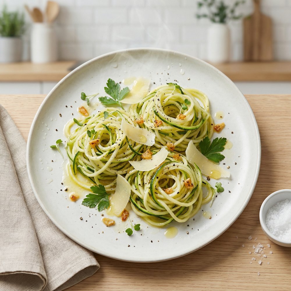 Garlic-Parmesan Zucchini Zoodles