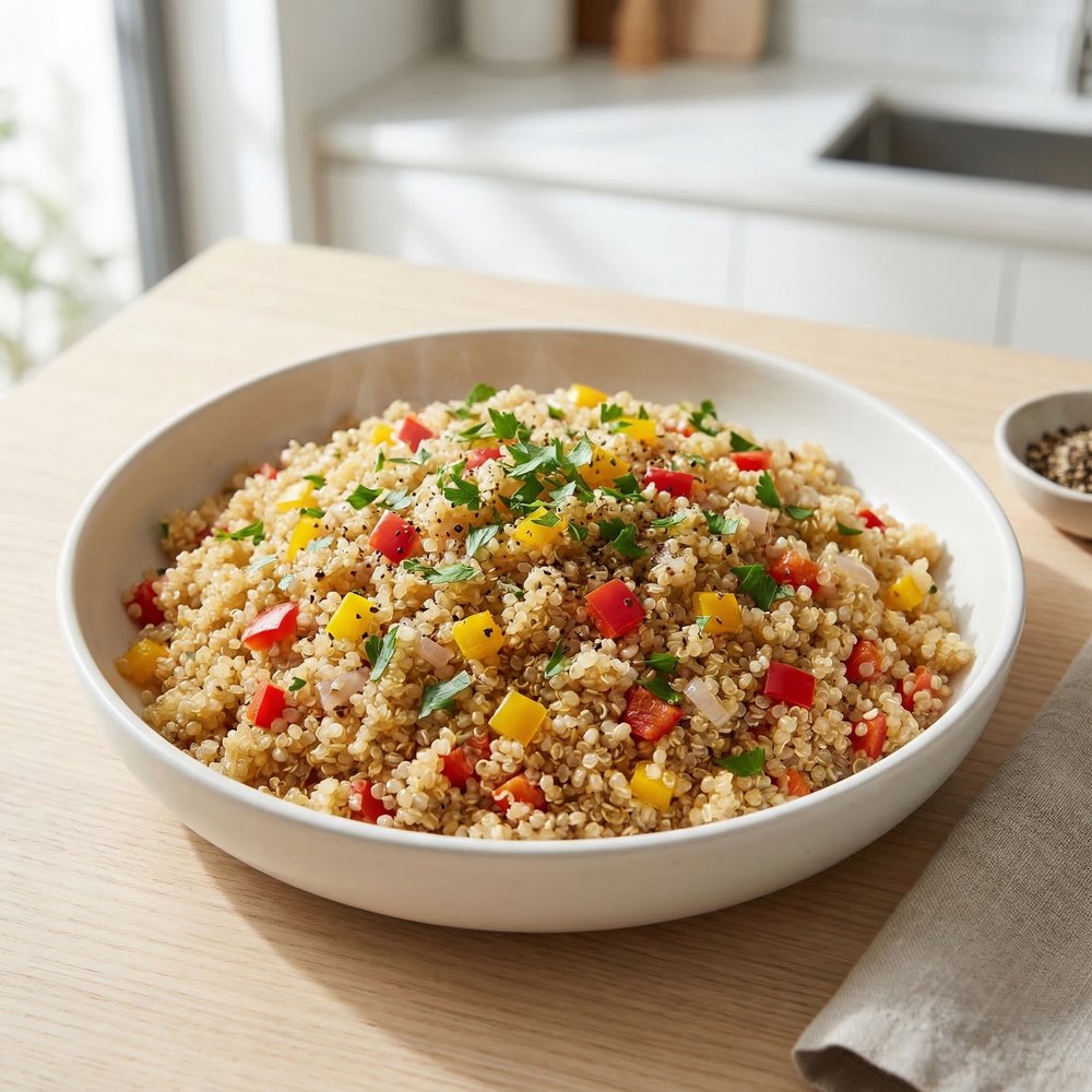 Pepper-Studded Quinoa Pilaf