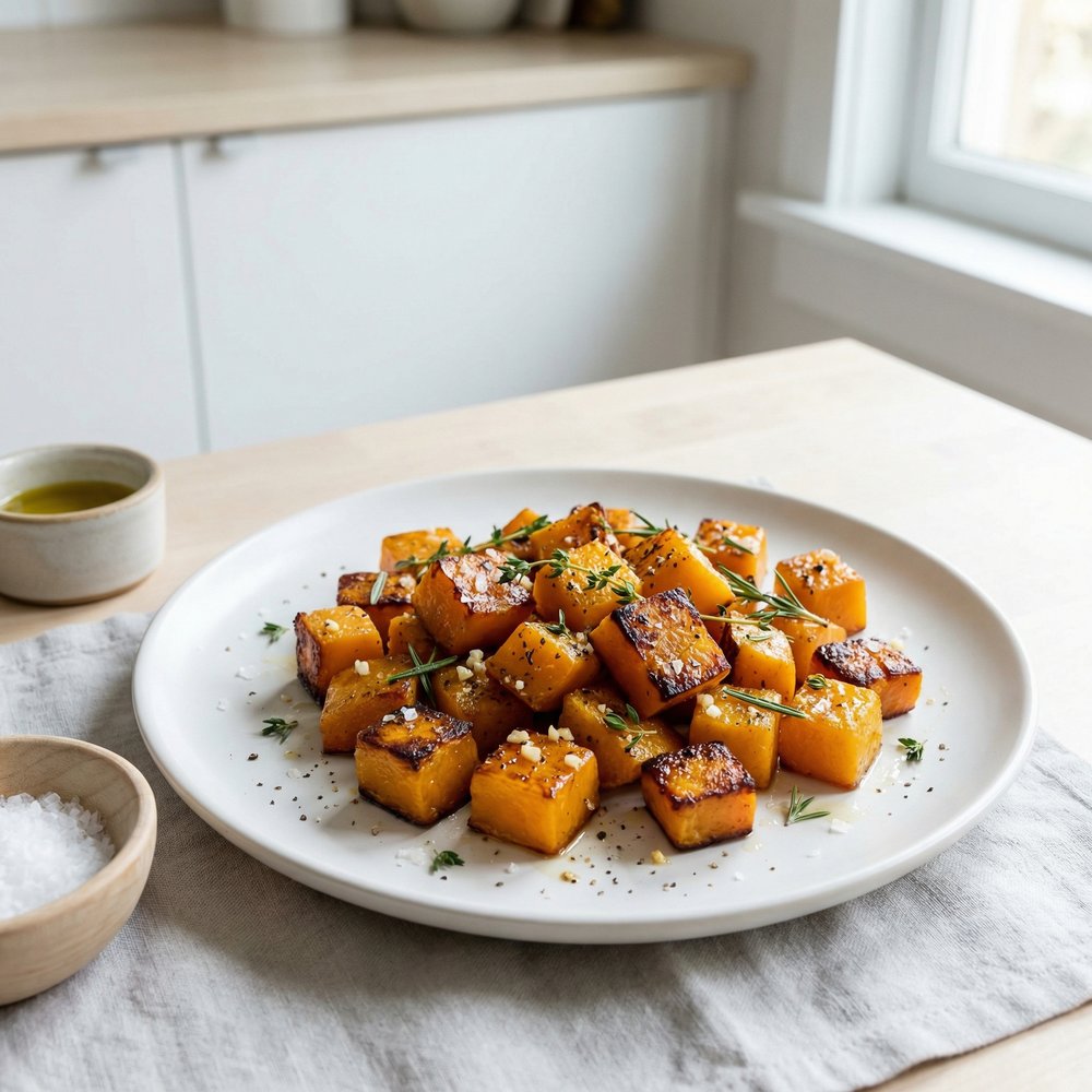 Roasted Butternut Squash with Garlic