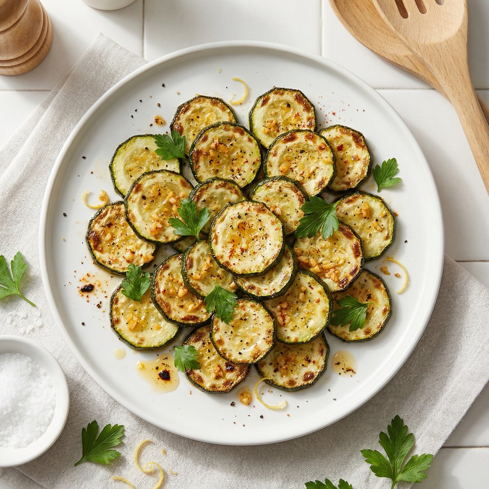 Oven-Roasted Zucchini with Lemon and Garlic