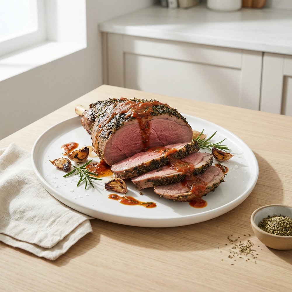 Simple Roasted Leg of Lamb