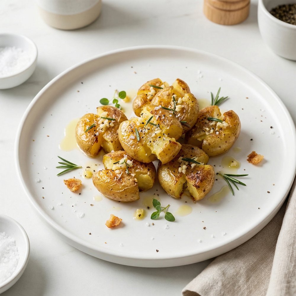 Crispy Rosemary Roasted Baby Potatoes