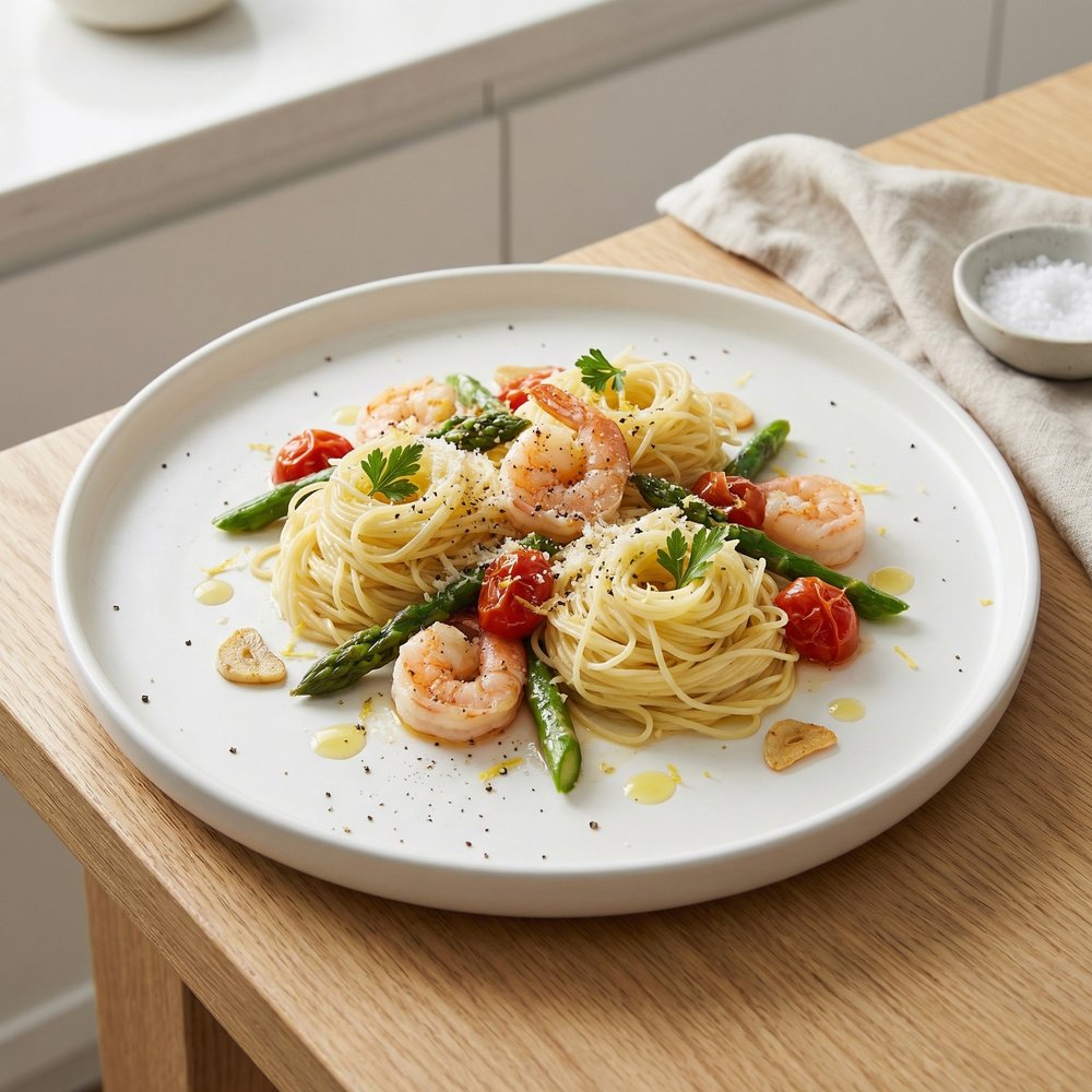 Garlic Angel Hair Shrimp