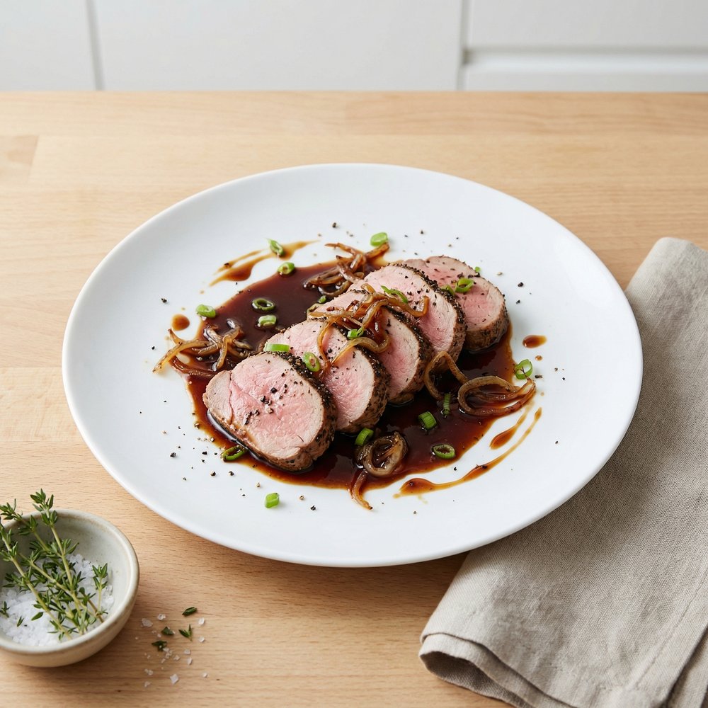 Lightened Slow-Cooker Pork Tenderloin with Onions