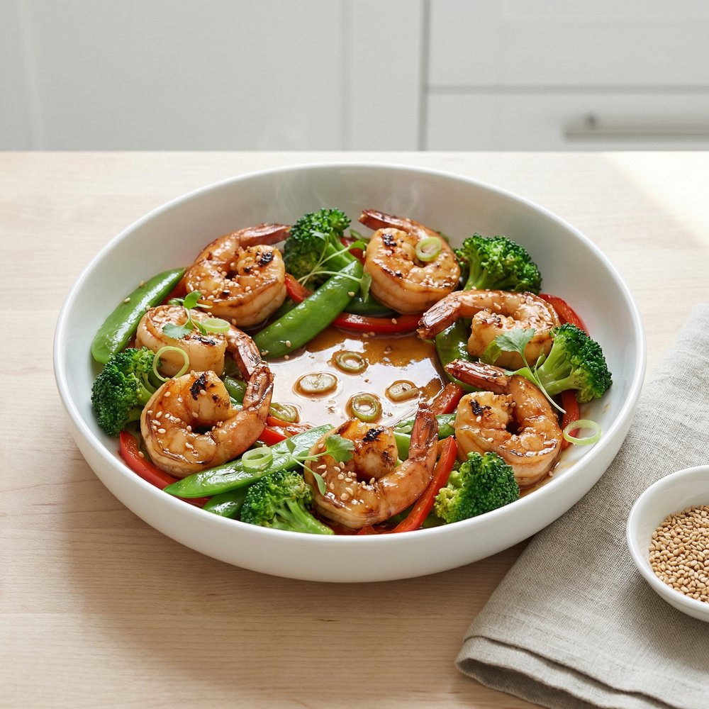 Garlic-Soy Shrimp Stir-Fry