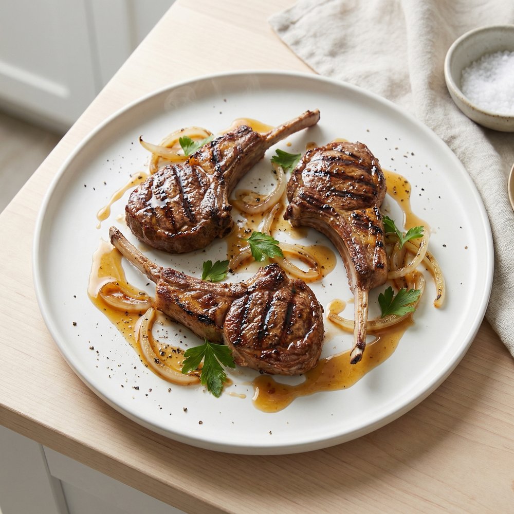 Garlic-Marinated Grilled Lamb Chops