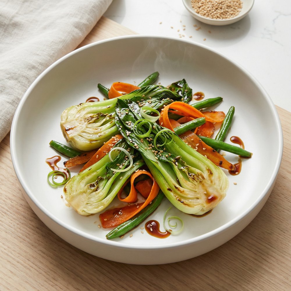 Bok Choy, Carrots, and Green Beans